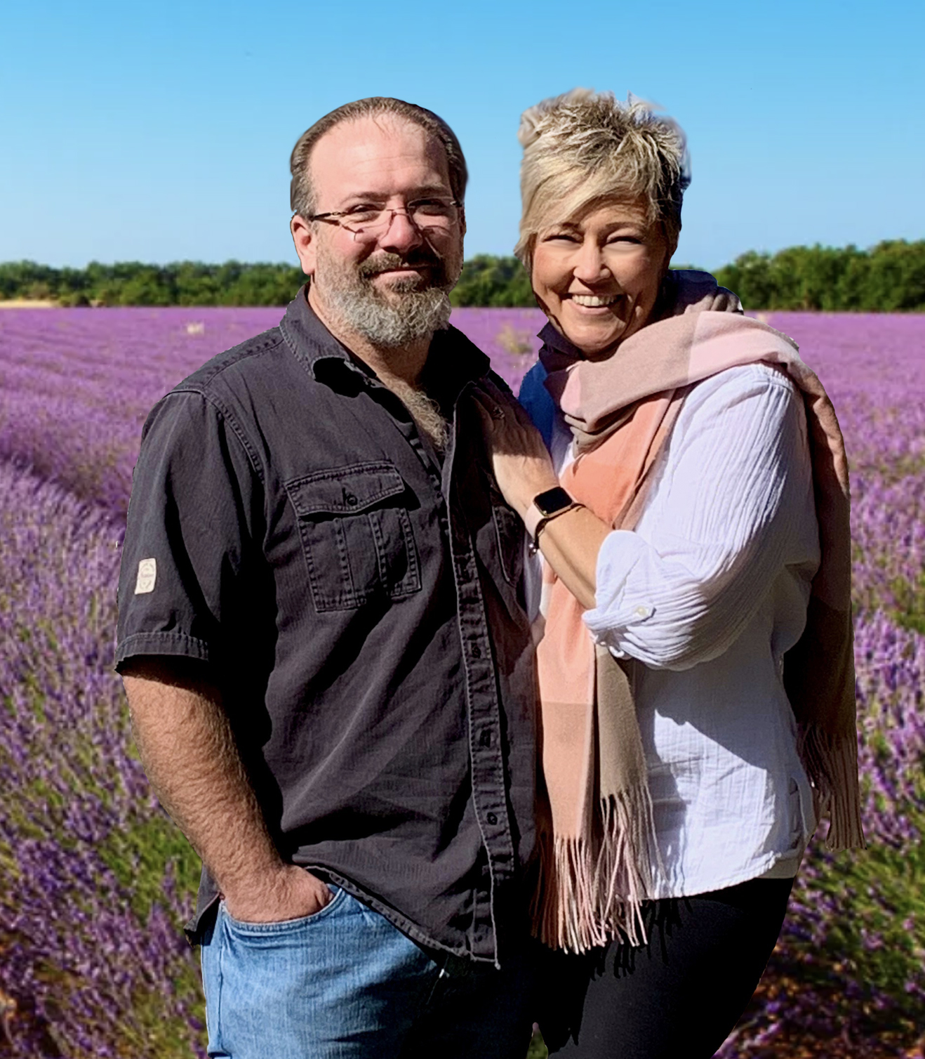 LarryStacieLavender Larry and Stacie lavender field