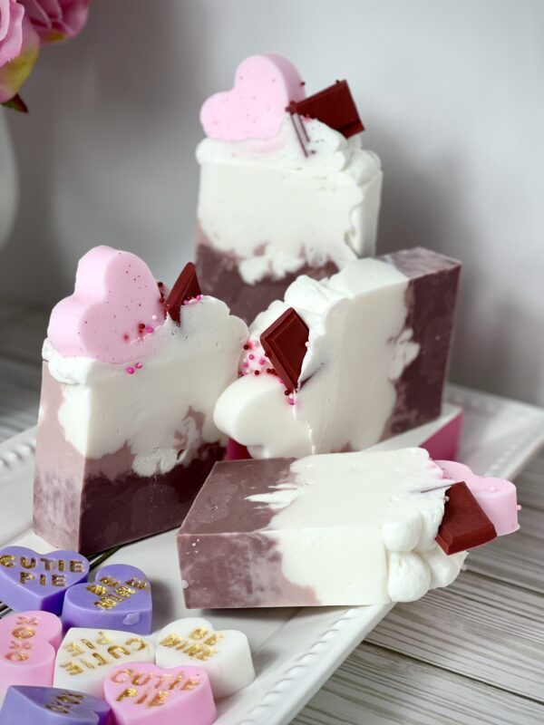 Lavender Kisses Farm Latte Valentines Soap
