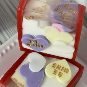 Lavender Kisses Lavender Conversation Hearts Soap