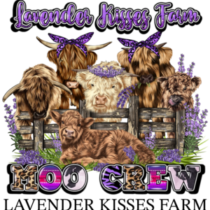 Lavender Kisses Farm Moo Crew Sticker