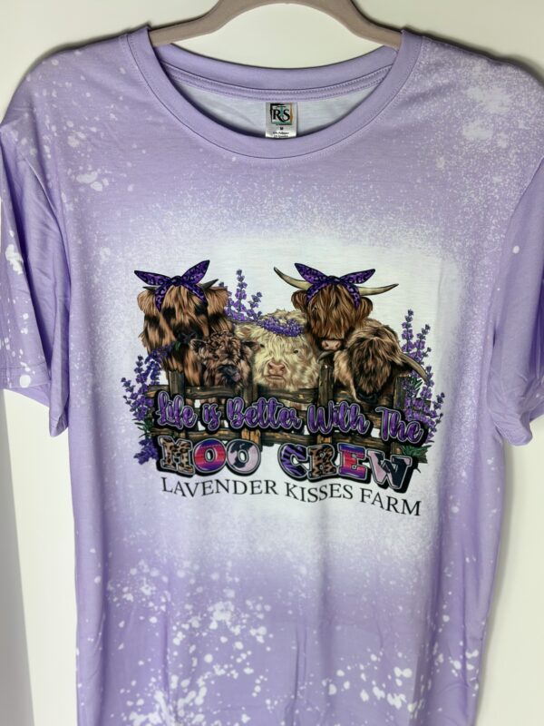 Lavender Kisses Farm Moo Crew T-Shirts with our Highland Cows